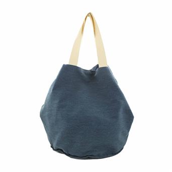 BOLSO REDONDO CANVAS MARINO
