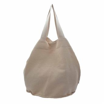 BOLSA REDONDA CANVAS CRUDO